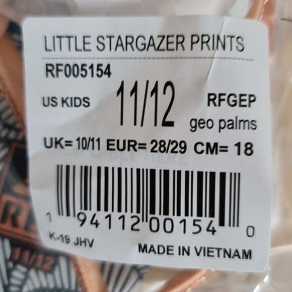 Toddler Girl's Reef Little Stargazer Print Flip Flop - Picture 9 of 9